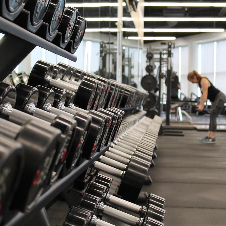 Modern gym interior with professional training equipment